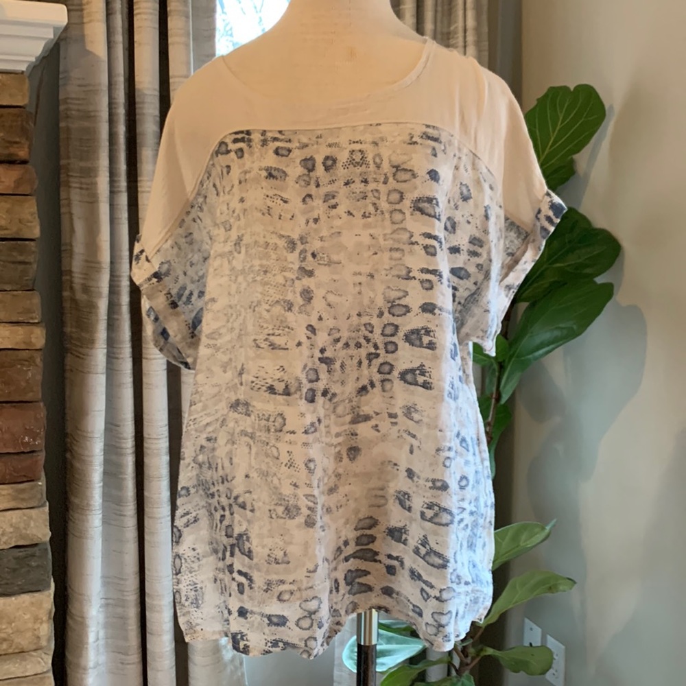 NWT Lungo L’arno 1X 100% linen top